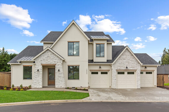 Exterior of custom 2-story home in Martin Meadow, on Lot 18 built by Glavin Homes